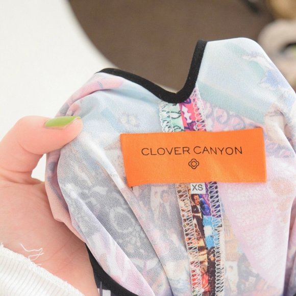 Clover Canyon Colorful Psychedelic Print Blouse - Picture 5 of 6